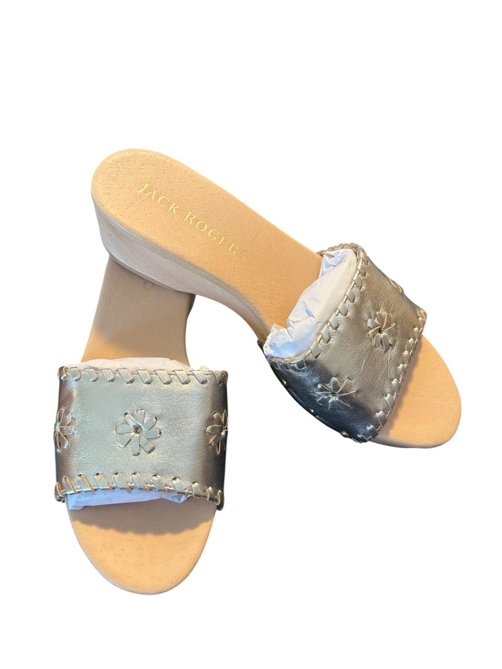 Jack Rogers Breakers Clog Sandal Platinum Size 8.5M